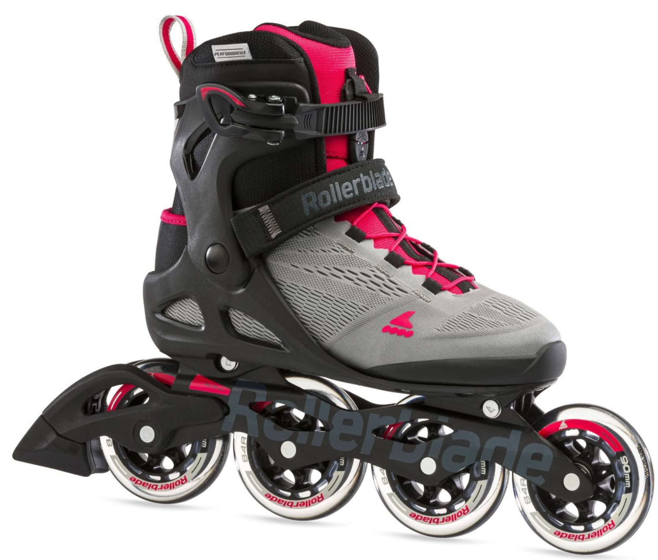Rollerblade Macroblade 90 W inline skate for recreational use in grey and pink